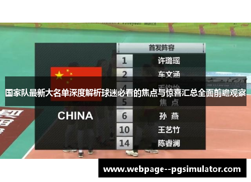 国家队最新大名单深度解析球迷必看的焦点与惊喜汇总全面前瞻观察 国家队最新大名单深度解析球迷必看的焦点与惊喜汇总全面前瞻观察